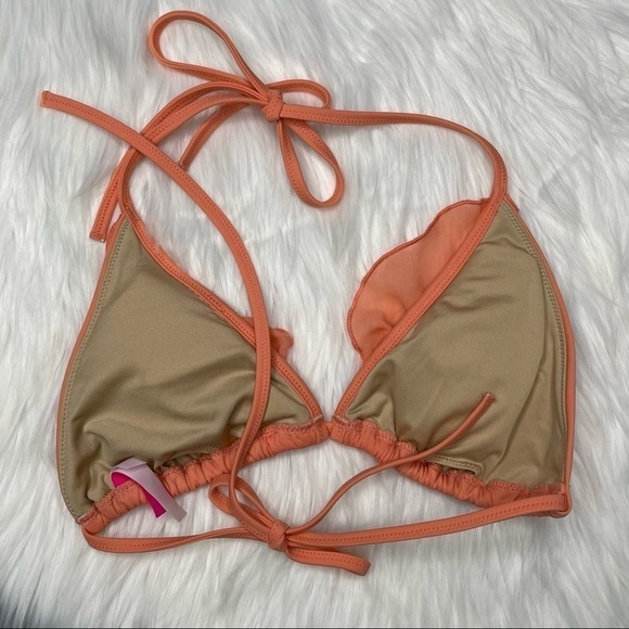 Victoria’s Secret Coral Slide Triangle Bikini Top Medium - Picture 8 of 9